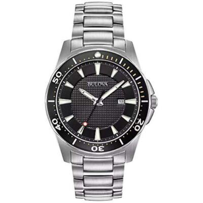 Bulova Classic Herren Edelstahl Armband Uhr 98B328