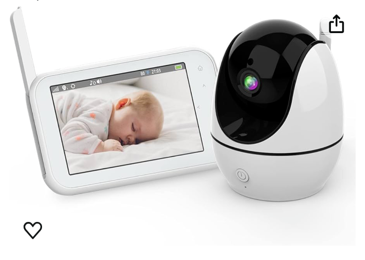 Baby Monitor with Camera and Audio Video Baby Monitor no WIFI with Night Vision-image
