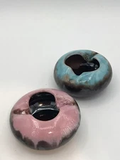 Two Small Vintage Dripware Ash Trays