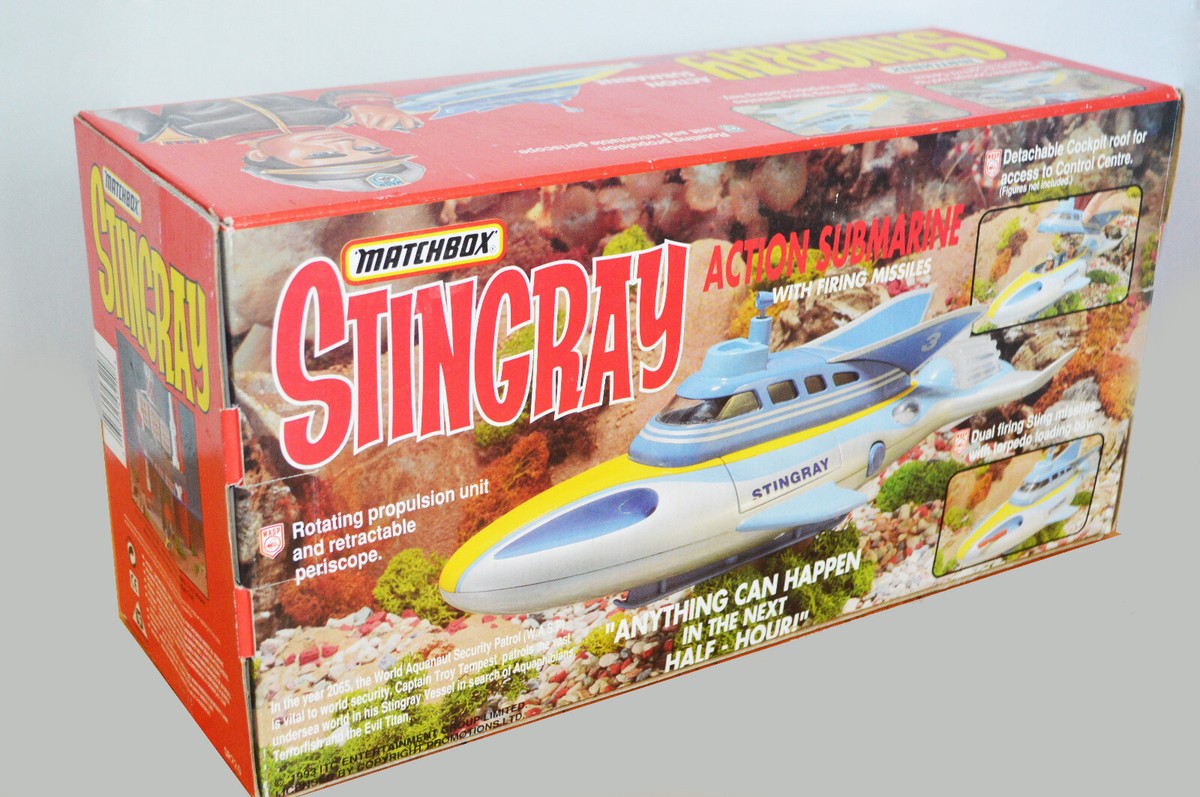 1992 Matchbox Stingray Action Submarine + 5 Figures Gerry Anderson