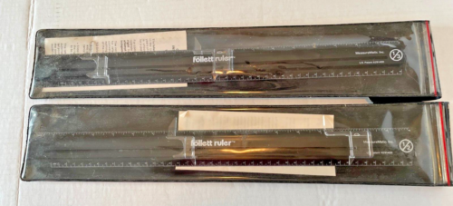 1/3 and 1/2 Measure Follett Ruler set with instructions - Imagen 1 de 11