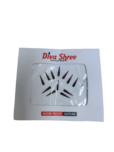 @ Indian Traditional Velvet Vertical Small Bindi Maroon Color Pack Of 2 H113