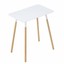 yamazaki home plain rectangular side table white (white)