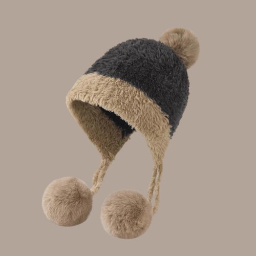 Plush Lei Feng Hat Thick Knit Hanging Ball Yarn Cap Protection Ear Velvet M Z5U3 - Picture 19 of 28