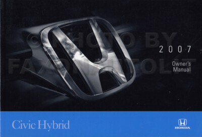 NEW 2007 Honda Civic HYBRID Owners Manual Original Owner User Guide Book