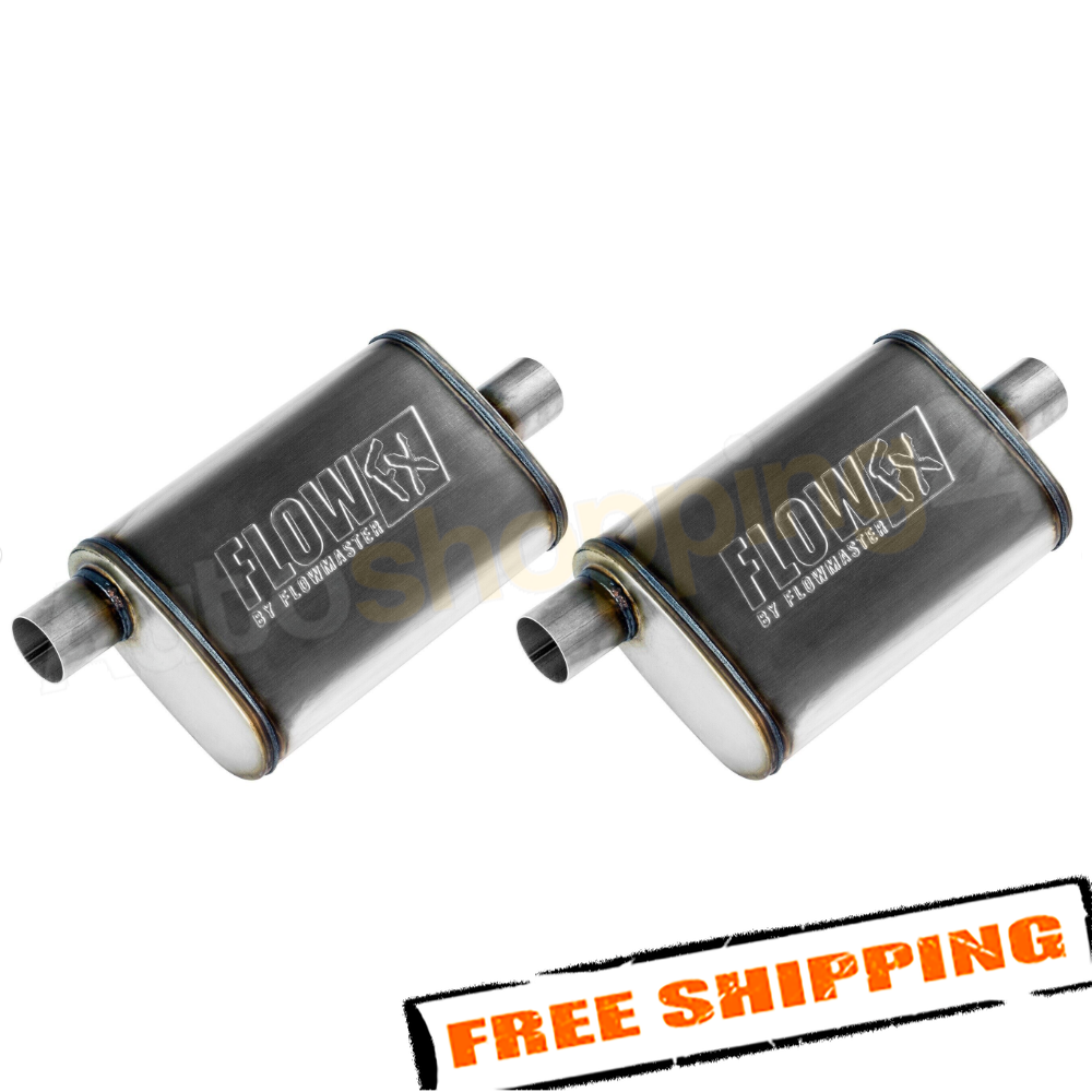 Flowmaster 71225 Set of 2 2.25" Offset In/Center Out FlowFX Mufflers | eBay