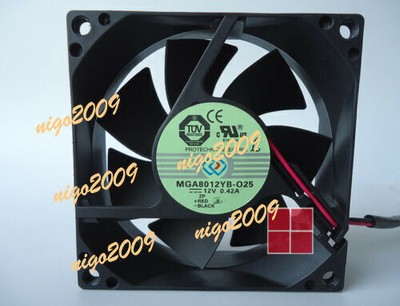 1PC MAGIC MGA8012YB-O25 8025 8CM 12V 0.42A Dual Chassis #T8