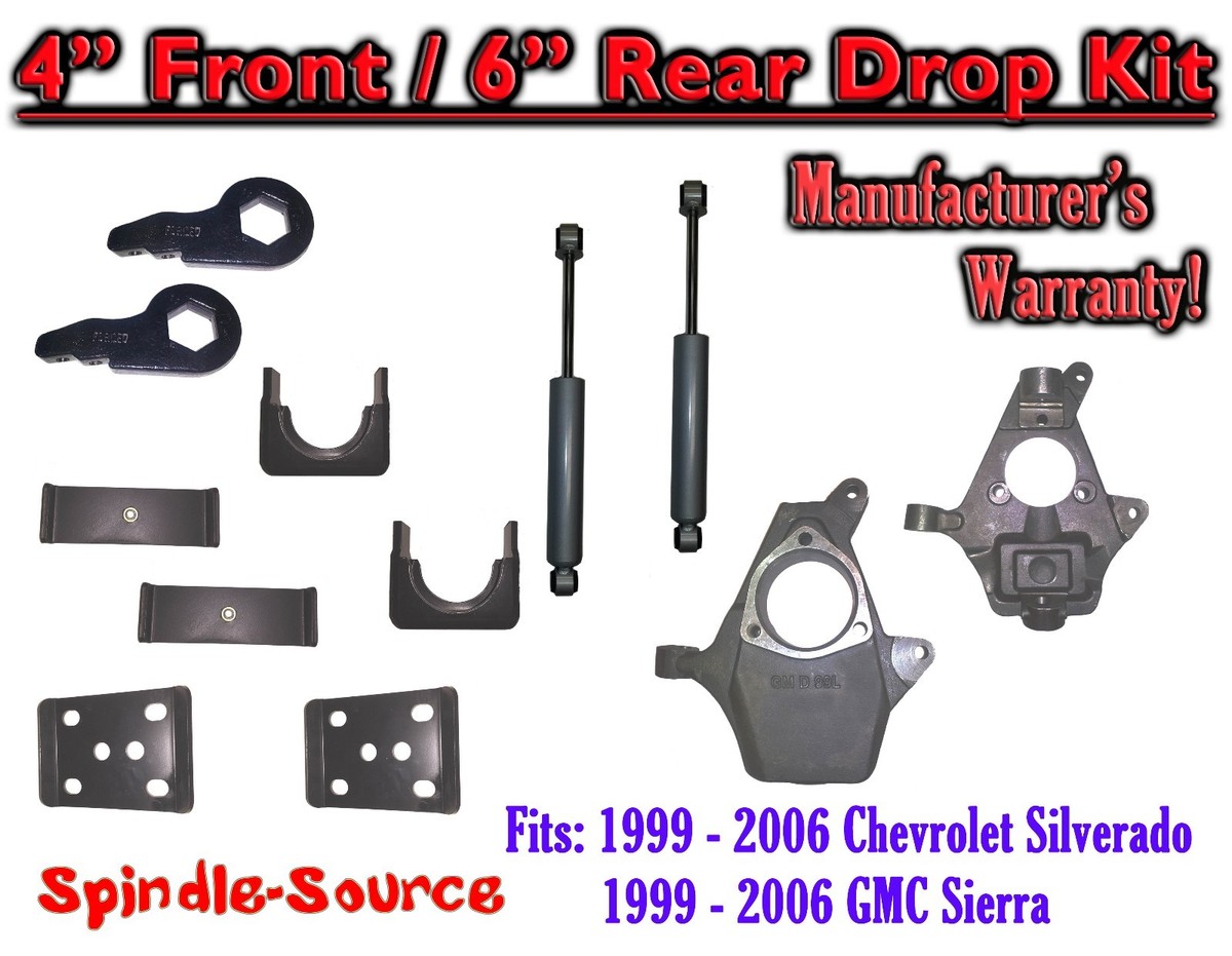 3/5 Drop Kit + Shocks Fits 99-06 Chevrolet Silverado/GMC Sierra 1500