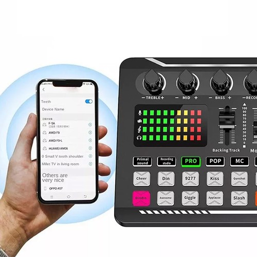 Live Sound Card and Audio Interface With DJ Mixer Voice Changer for Streaming 🎄 - Picture 7 of 14