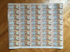 40 X 5 $ polymer ungeschnitten Banknotenbogen Neuseeland 2003 New Zealand uncut