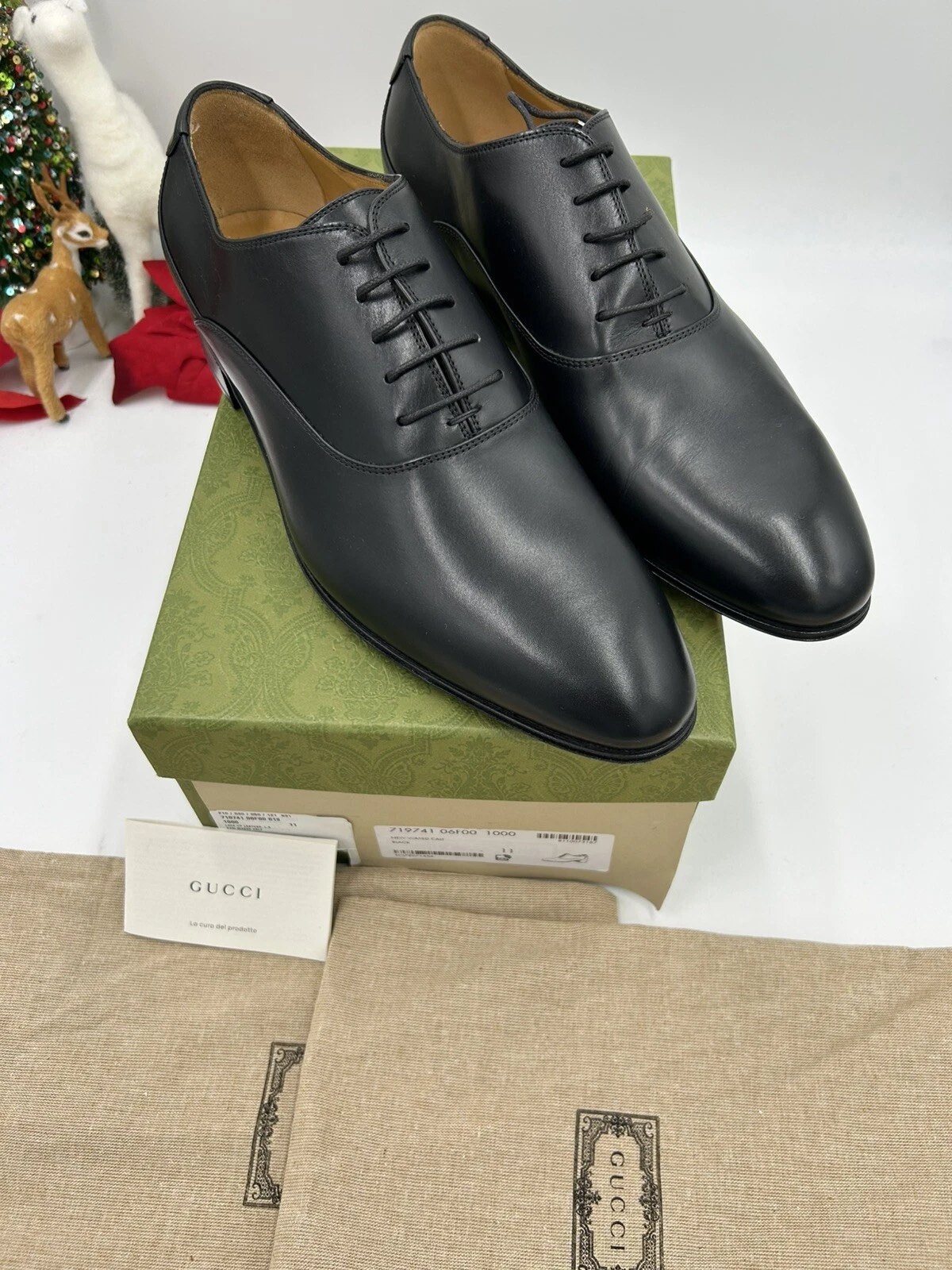 Gucci Cuir Homme GG Oxford’s Taille 11 Made in Italy