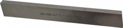 M35 Cobalt Rectangular Tool Bit Blank 1/2'' Wide x 1'' High x 8'' OAL, Ground