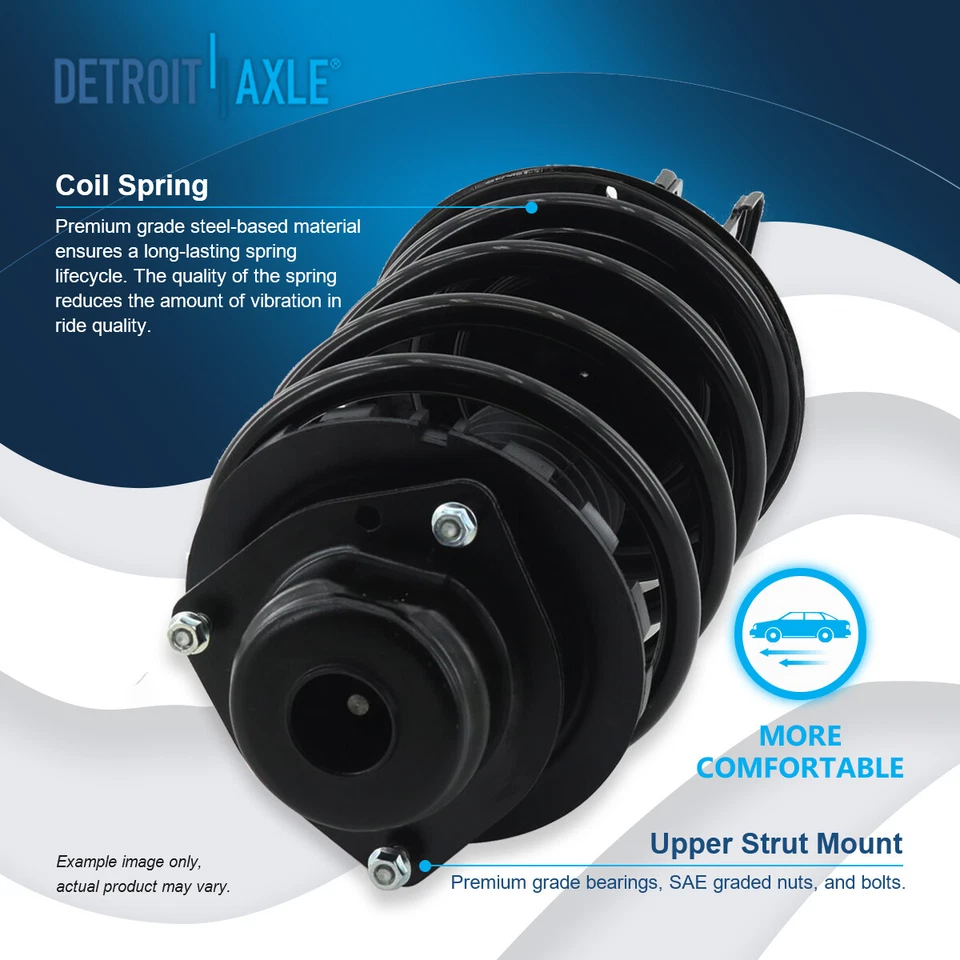 FWD Front Strut and Rear Shocks + Sway Bars for Chrysler Voyager Dodge Caravan - Image 3 of 4