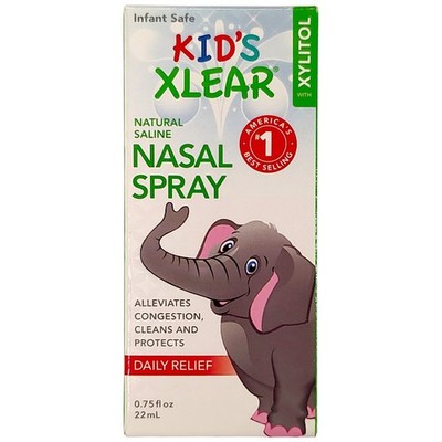 Kid's Xlear Natural Saline Nasal Spray with Xylitol 0.75 fl oz. Made In USA
