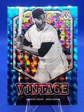 2021 Panini Mosaic - Monte Irvin Vintage #V14 Reactive Blue Mosaic Prizm /99