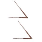 2 Sätze Holztaktzeiger Ersatz DIY Uhr Zubehör Wanduhrhände