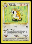 Pokemon Card - Raticate Base Set (Shadowless) 40/102 Uncommon 1st Edition
