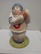 Ceramic Football Kids Coin Bank 1992 Artmark 7-in Fabulous Vintage Condition