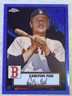 2021 Topps Chrome Platinum Anniversary Carlton Fisk #679 Blue Mini-Diamonds /199