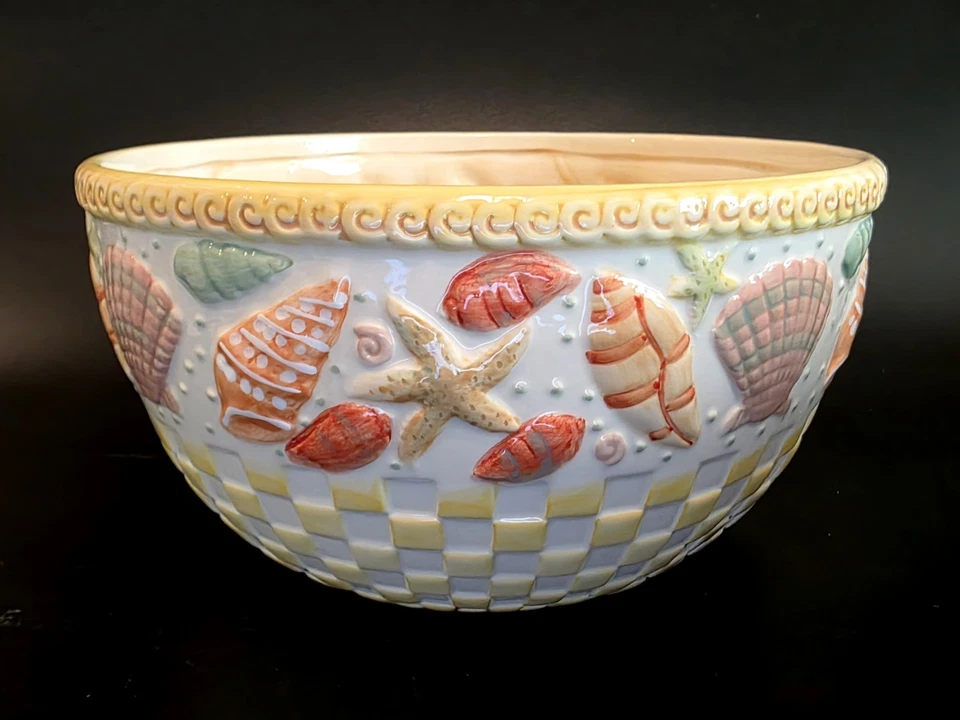 (405) Set Of 2 Temptations Summer Shells By Tara 3 QT Mixing Bowls *MINT - Image 4 of 4