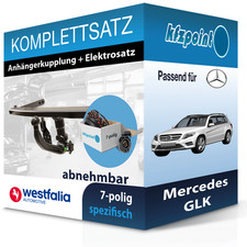 Für Mercedes GLK 08-15 WESTFALIA Anhängerkupplung abnehmbar + 7polig E-Satz neu