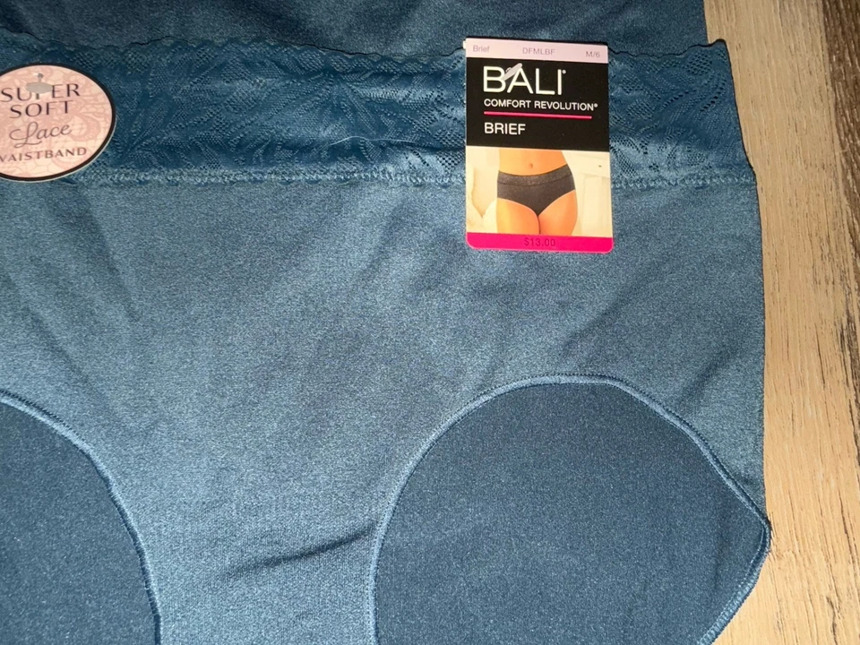 Bali ~ 2 pares de bragas calzoncillos para mujer mezcla de nailon #DFMLBF azul ~ M/6 Foto 2 de 4