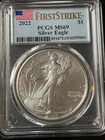 2022 $1 American Silver Eagle PCGS MS69 FS Flag Label