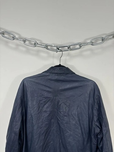 Gimo’s Men’s Italian Luxury Navy Blue Real Leather Jacket M - Picture 20 of 22