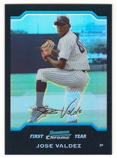 2004 Bowman Chrome Refractors #243 Jose Valdez RC New York Yankees