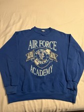 Vintage Air Force Academy Sweatshirts XL Made in USA Blue AFA Military