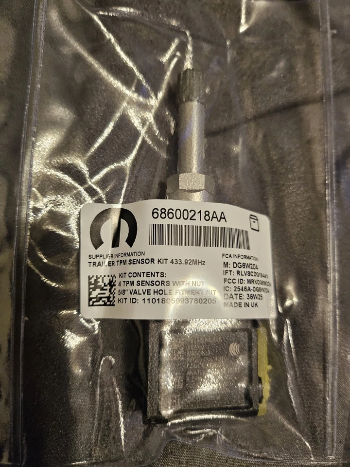 Kit SENSOR TPMS P68600218AA 2023-2026 Original Mopar Ram 1500 2500 3500 4500 5500 Foto 2 de 4