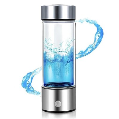 Alive Blue Hydrogen Water Bottle, 14 Oz Rechargeable Portable Hydroletes Wate