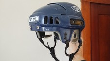 Game Worn/Used/Autographed Michael Blunden Erie Otters OHL Hockey Helmet