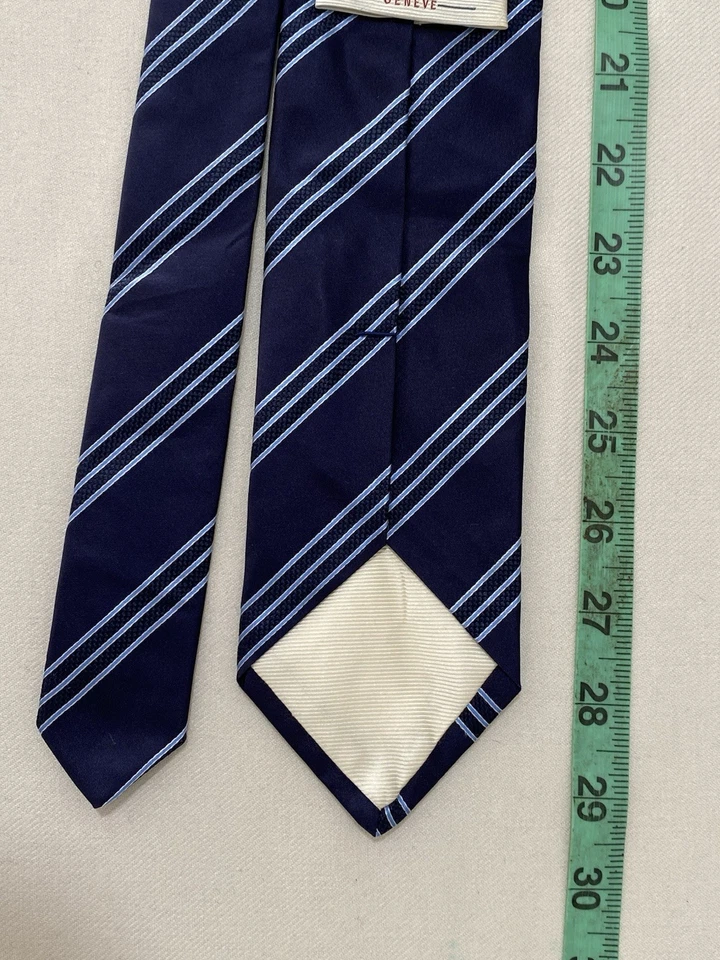 ATELIER F&B. Blue Striped Silk Tie. M In France. Ex Con - Image 4 of 4