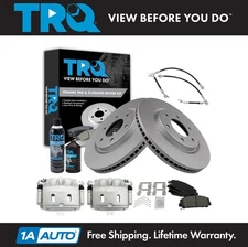 TRQ Brake Pad & Rotor Kit Premium G-Coated Ceramic Fits Nissan