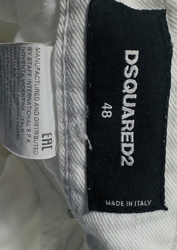 Dsquared2 Jeans Mens 32x29 White Button Fly Distressed Jeans - Bild 9 von 10