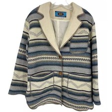 Vintage Maurizio Ramani Jacket Womens XS Wool Western Bohemian Aztec Blanket