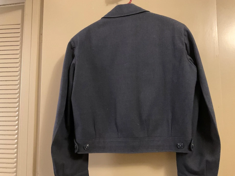 CHAQUETA CORTA DE LANA AZUL EISENHOWER DE LA FUERZA AÉREA DE EE. UU. SEGUNDA GUERRA MUNDIAL TALLA 39R Foto 4 de 4