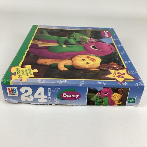 Barney & Friends 24 Piece Jigsaw Puzzle Baby Bop BJ Dinosaur Vintage1999 Hasbro - Picture 6 of 7