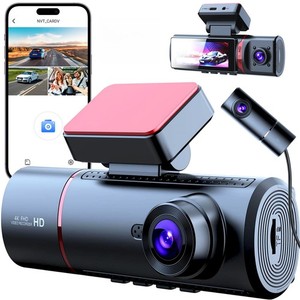 4K UHD Dash Cam Car DVR WIFI 3 Channel Dash Camera Video with GPS Hardwire Kit