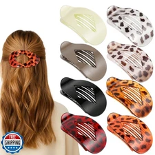 Obeoby 8 Pcs Flat Claw Clips for Women, Strong Hold French Flat H