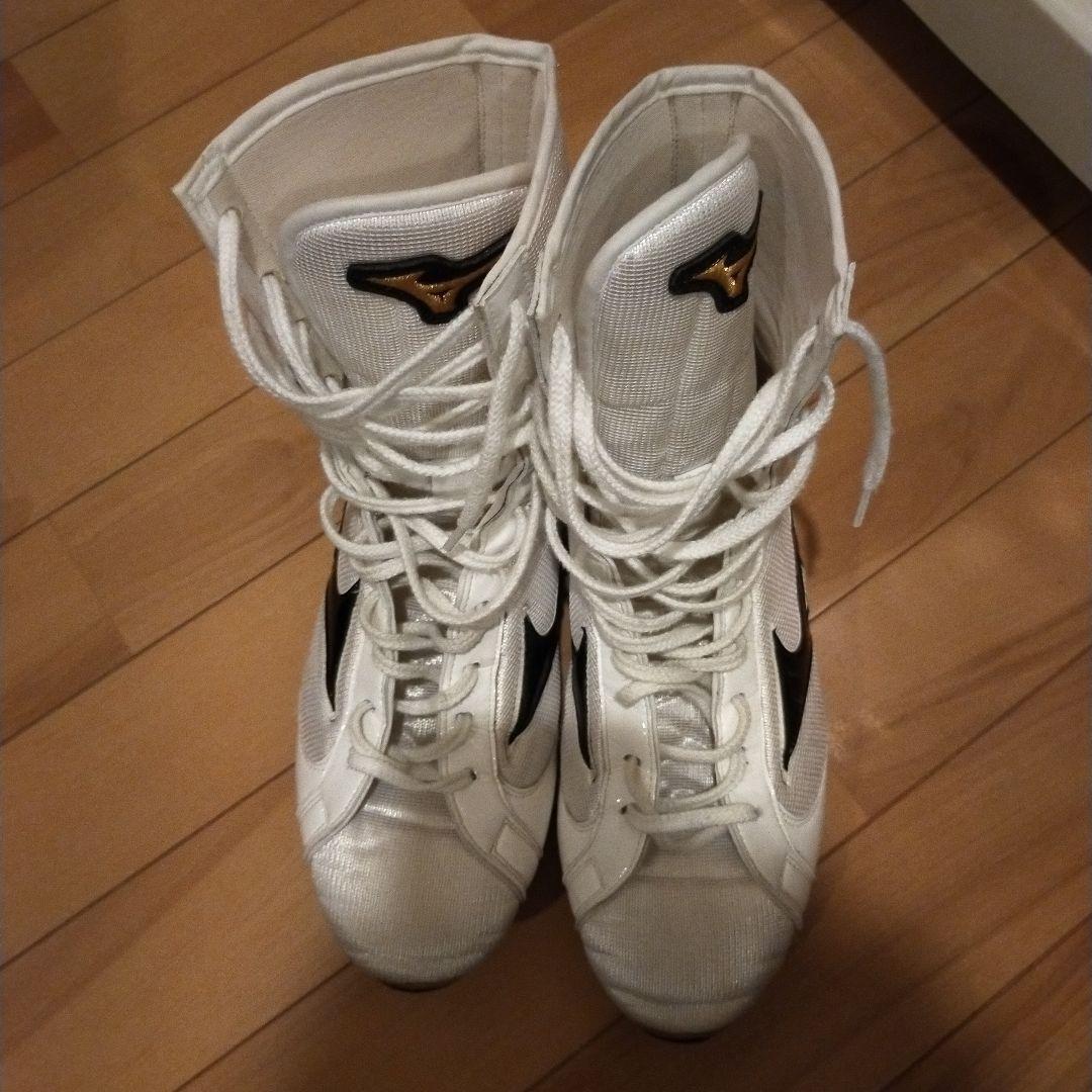 MIZUNO Boxing Shoes White Black Line Finisher MID 21GA2310