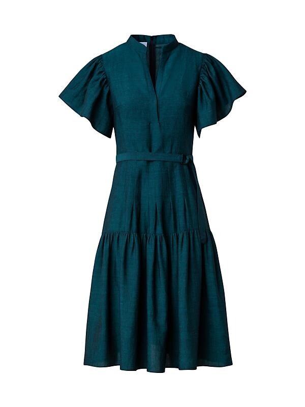 Akris Punto Women's Midi Belted Laurel Green Short Sleeve Dress Size 14 | eBay Akris Punto Women's Midi Belted Laurel Green Short Sleeve Dress Size 14 | eBay