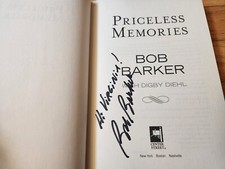 Bob Barker SIGNED Priceless Memories 2009 First Edition Hardcover COA