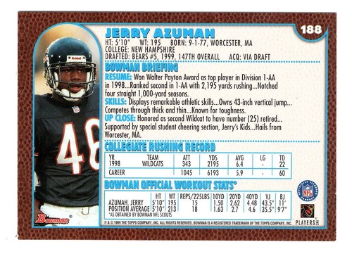 1999 Bowman Football Singles *You Pick* Base, Rookies, Parallel - Nrmt-Mt - Picture 349 of 501