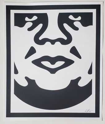 Shepard Fairey Face HAND SIGNED Obey Giant Icon Lithograph Street