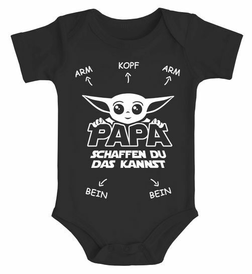 Baby Body mit Spruch Papa du schaffst das lustiges Geschenk für Väter