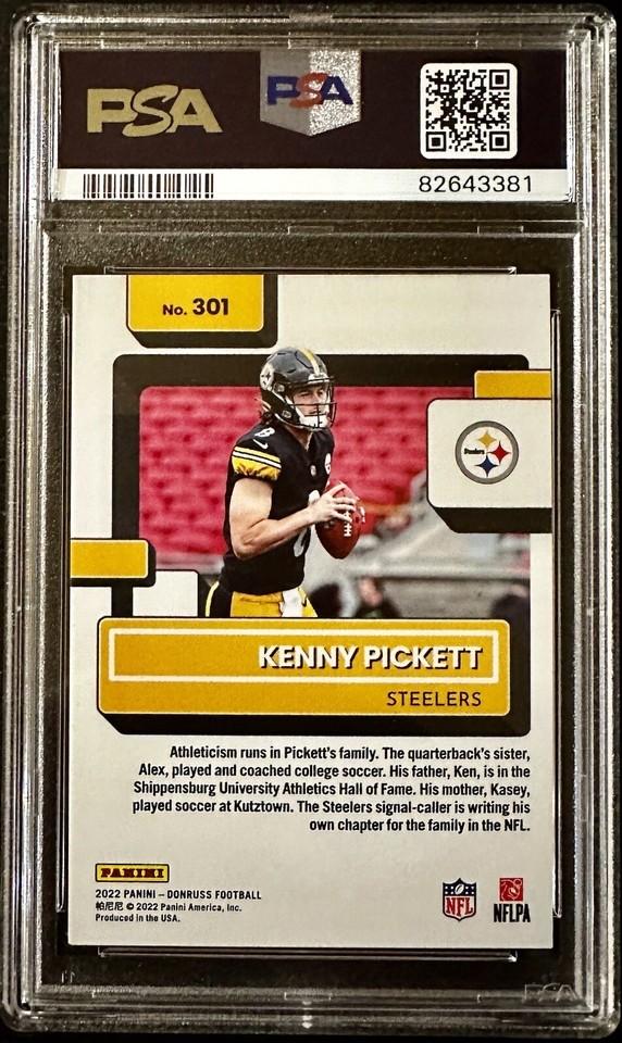 Kenny Pickett Rookie Card 2022 Donruss Press Proof Premium RC 301