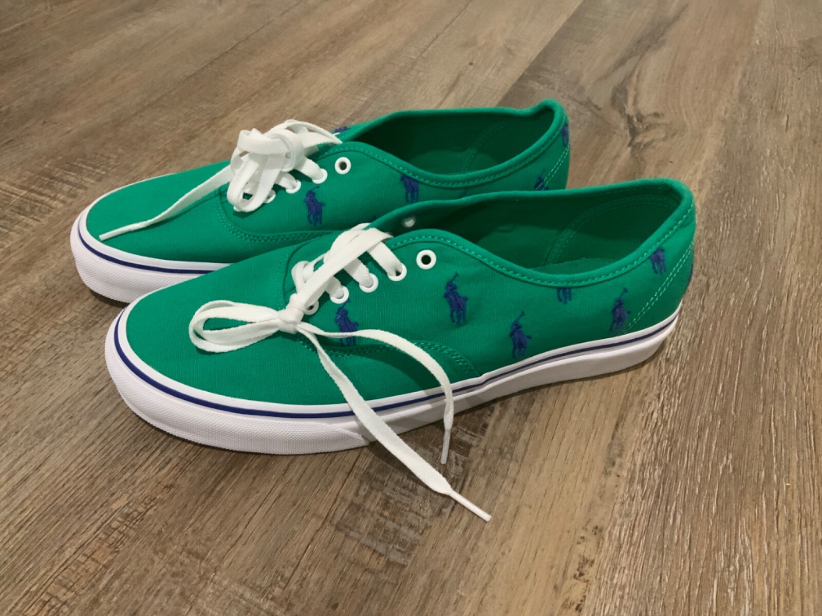 Polo Ralph Lauren Keaton Sneakers all over blu stampa pony verde Uomo taglia 10