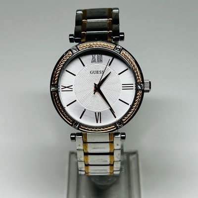Guess Watch Women 37mm Rose Gold Silver Two tone U0636L1 New 